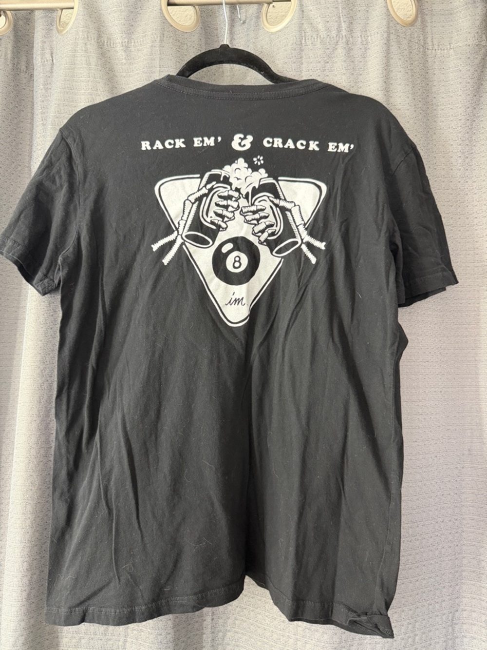 Black 'Rack Em & Crack Em' Graphic Short Sleeve Tee